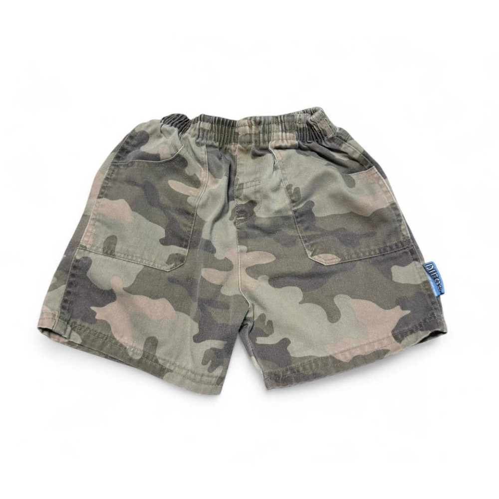 Vintage Nick Jr Diego Boys 3T Camo Cargo Shorts Camouflage Elastic Waist